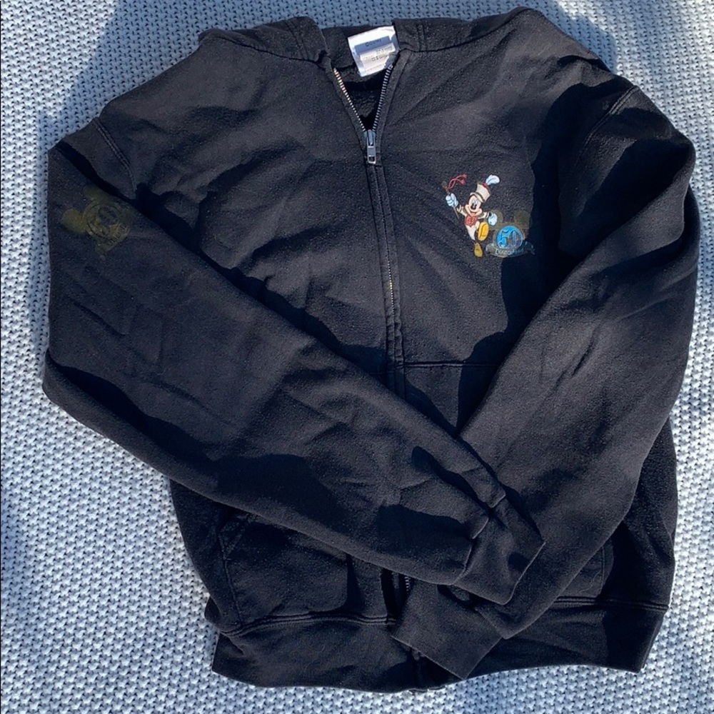 Disney 50th Anniversary Black Zip Up Hoodie - Picture 2 of 8